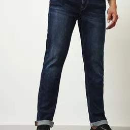 lee Men Slim Mid Rise Blue Jeans image 1