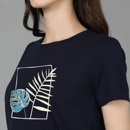 adyavastram Pack of 2 Women Graphic Print Round Neck Cotton Blend Multicolor T-Shirt image 4