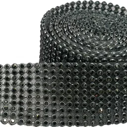 lecraft Self Adhesive Gray colour 1.25m Rhinestone Roll for Craft & Decoration-picture-26