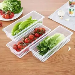 shreejee Plastic Freezer Storage Containers for Fish, Meat, Vegetables, Fruits x4.26 Storage Basket image 2