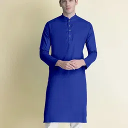 omkar enterprisess Men Cotton Blend Kurta Pyjama Set-picture-34