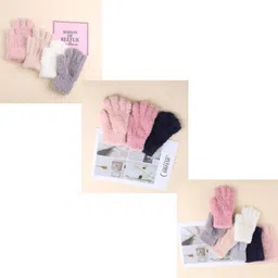 brats n beauty Solid Winter Women Gloves image 3