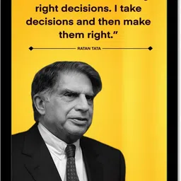 art illusion Ratan Tata Motivational Quotes frames for OFFICE & STUDENT- Framed Posters - Quotes Wall Frames - Photos with Quotes-4 Paper Print-picture-18