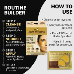 prc herbal Herbal Under Eye Mask - Gold Hydration & Anti-Wrinkle Treatment (Pack of 1) image 4