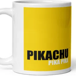 mr uvd Pikachu Pika Pika Yellow Printed Premium Quality_MUGG Ceramic Coffee Mug image 3