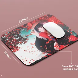 The Desi Monk Anime Printed Mouse Pad (9 inch x 7 inch) - Itachi Uchiha - 1 Printed Non Slip Base Mousepad image 2