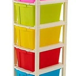 Containers Kitchen Rack 5 Layer Multi-Purpose Modular Drawer Storage for Home Plastic Free Standing Plastic-image-25