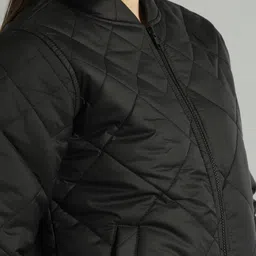 roadster Women Solid Quilted Jacket image 2
