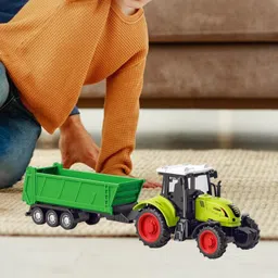 countrylink 4pcs Friction Powered Tractor Cars Push and Go Vehicles Toy Set for Boys & Girls image 5