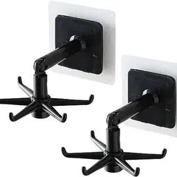 shrey Wall mounting Self Adhesive 360 Degree Rotating Hook for Hanging(Pack of 1)1.104 Hook 6 image 2