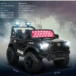 oh baby TOYOTA JEEP 4 Motors 4x4 (1-8Yrs) Battery ride on Jeep Battery Operated Ride On image 4