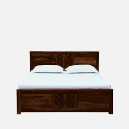 woodsworth from pepperfry Tourconing Sheesham Wood King Size Bed In Provincial Teak Finish With Drawer Storage image 5