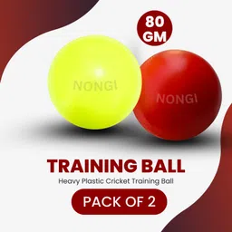 Heavy Plastic Ball Non Toxic (Pack of 2 | 80gm Per Ball) Plastic Cricket Ball Cricket Training Ball-image-5