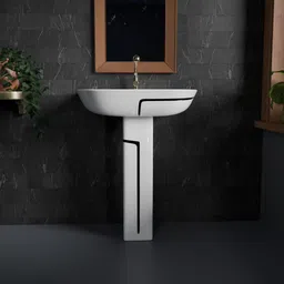 brizenta BR301 BATHROOM BASIN PREMIUM CERAMIC WASH BASIN WITH PEDESTAL | STANDING HASN WASH BASIN Pedestal Basin-picture-22