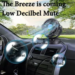 selifaur Single Head 360 Degree High Speed Car Dashboard Fan - 3 Series Car Interior Fan image 4