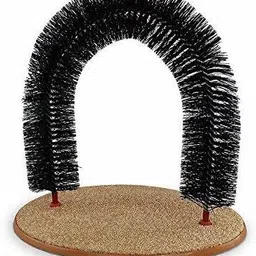 Cat Perch Scratcher Pet Toy Arch Self-Groomer and Massager Catnip Cat Grooming (Arch) Plastic Tough Toy For Cat-image-42