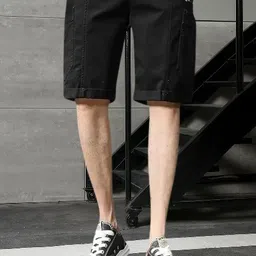 pitzz Solid Men Black Cargo Shorts image 3