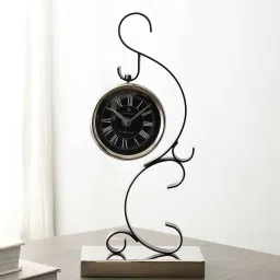 de maison decor Black Round Table Stellar Mirage Desk Clock image 1