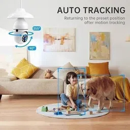 OSM 3MP Smart IP Wi-fi CCTV Camera Pan-Tilt 360° Indoor 1080P (Bulb Camera)* Security Camera image 3