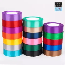 Satin Ribbon | 1/2 inch - 12mm wide, 10 m long - 10 roll -1 Multicolor Satin Ribbon-image-28