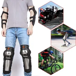 auto hub Knee Guard, Elbow Guard Free Black, Silver-picture-28