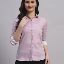 Women Regular Fit Printed Spread Collar Casual Shirt-image-37