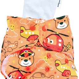 bumtum Ultrahygiene Aeroplane Extra Soft Reusable Cloth Diaper for Babies 0 to 3 Yrs image 1