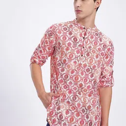 anouk rustic Men Printed Polyester Straight Kurta-picture-18