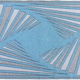 sparrow world Light Blue Chenille Carpet image 3