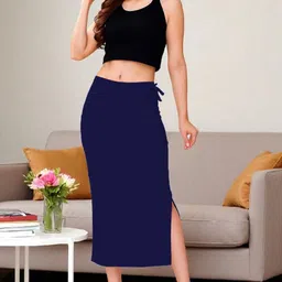 DSV ENTERPRISES Shapeware Navy MT0019 Lycra Blend Petticoat-picture-13