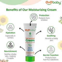 oyo baby Natural Baby Moisturizer Cream, pH balanced for Baby's Sensitive Skin with No Harmful Chemicals, Olive Oil & Shea Butter, No Paraben & Alcohol Baby Moisturizer Cream image 4