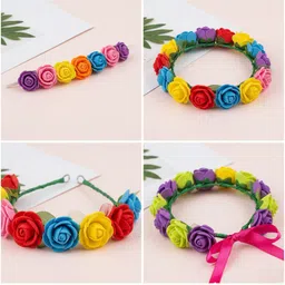 khusha creations Multicolor Artificial Foam Rose Flowers for DIY Craft, Decor & Gift Packing Multicolor Rose Artificial Flower image 2