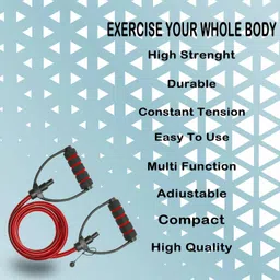 dr pacvu Set3|Single, Plastic Resistance Band Foam Skipping Rope Body Stretching,Exercise Fitness Accessory Kit Kit image 2