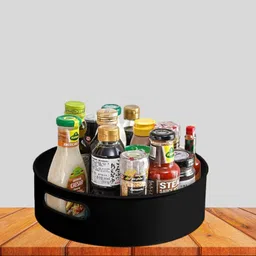 Plastic 360° Rotating Kitchen Organizer Tray – Charmpeak Multi-Purpose Revolving Tray Storage Basket image 5