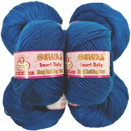 oswal wool Smart Baby Wool Hand Knitting Soft Fingering Crochet Hook Colour 6pcs (150gms) 25gm Each Ball Shade no.38 Dark Blue-picture-11