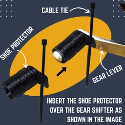 third dimension Universal Bike Shoe Protector with Adjustable Slot Design (PACK of 2) Gear Shift Collar image 4