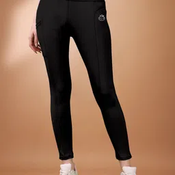 poojaran Solid Women Black Tights-picture-16