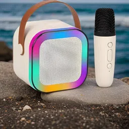 zdea Karaoke Mic RGB Light, HD Sound K12 (PORTABLE BLUETOOTH SPEAKER) G-323 5 W Bluetooth Speaker-picture-20