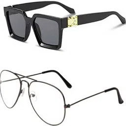 shiv Gradient, UV Protection, Polarized, Mirrored Retro Square, Aviator Sunglasses (55)-picture-11