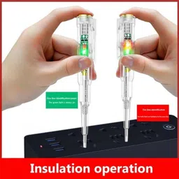 ekavir QUALITY AC 24-250V Contact Electrical Detector Slotted Screwdriver Tester Pen Digital Voltage Tester image 2