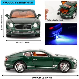 manaki enterprise Alloy Metal Pull Back Diecast Car 1:24 Bently Continental GT Toy Openable Doors image 5