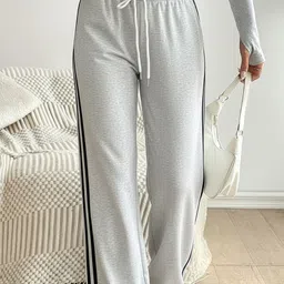 dockstreet Women Striped White Track Pants-picture-24