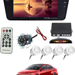msnp 7Inch Bt Full HD Rearview Monitor Screen With White Sensor & Camera For Car 296 Black LED-picture-31