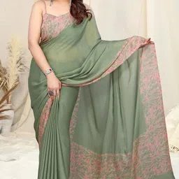 mirchi fashion Solid/Plain, Embellished Daily Wear Chiffon, Georgette Saree-picture-34