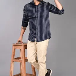 fubar Men Slim Fit Striped Casual Shirt image 3