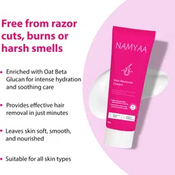 namyaa Hair Removal Cream For Women| Suitable For Underarms, Bikini Line| Pack of 1 Cream image 3