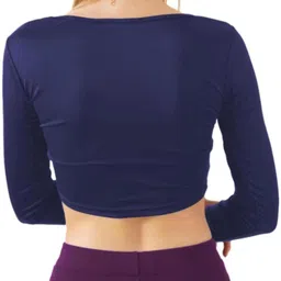 theblazzee Casual Regular Sleeves Solid Women Blue Top image 2