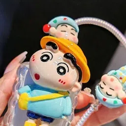 AEETZ CUTE SHINCHAN CHARGER Cover For iPhone Adapter 18/20W with 360°Protection & With Cable Protector image 3