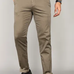 killer Men Slim Fit Grey Cotton Blend Trousers image 1