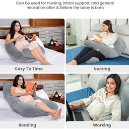 vijay Microfibre Solid Pregnancy Pillow Pack of 1-picture-17